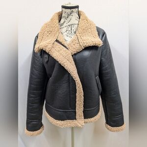 Maralyn & Me Black and Tan Teddy Jacket